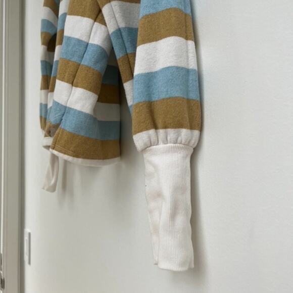 Urban Outfitters Blue, White, Mustard Stripe Sweater Turtleneck - Picture 3 of 4